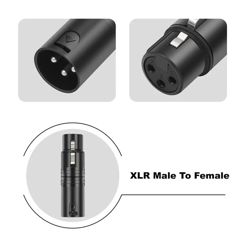 Фото Набор адаптеров ABFN-XLR (2 шт.), 3-контактные разъемы для удлинения аудиокабелей и микрофонов №3