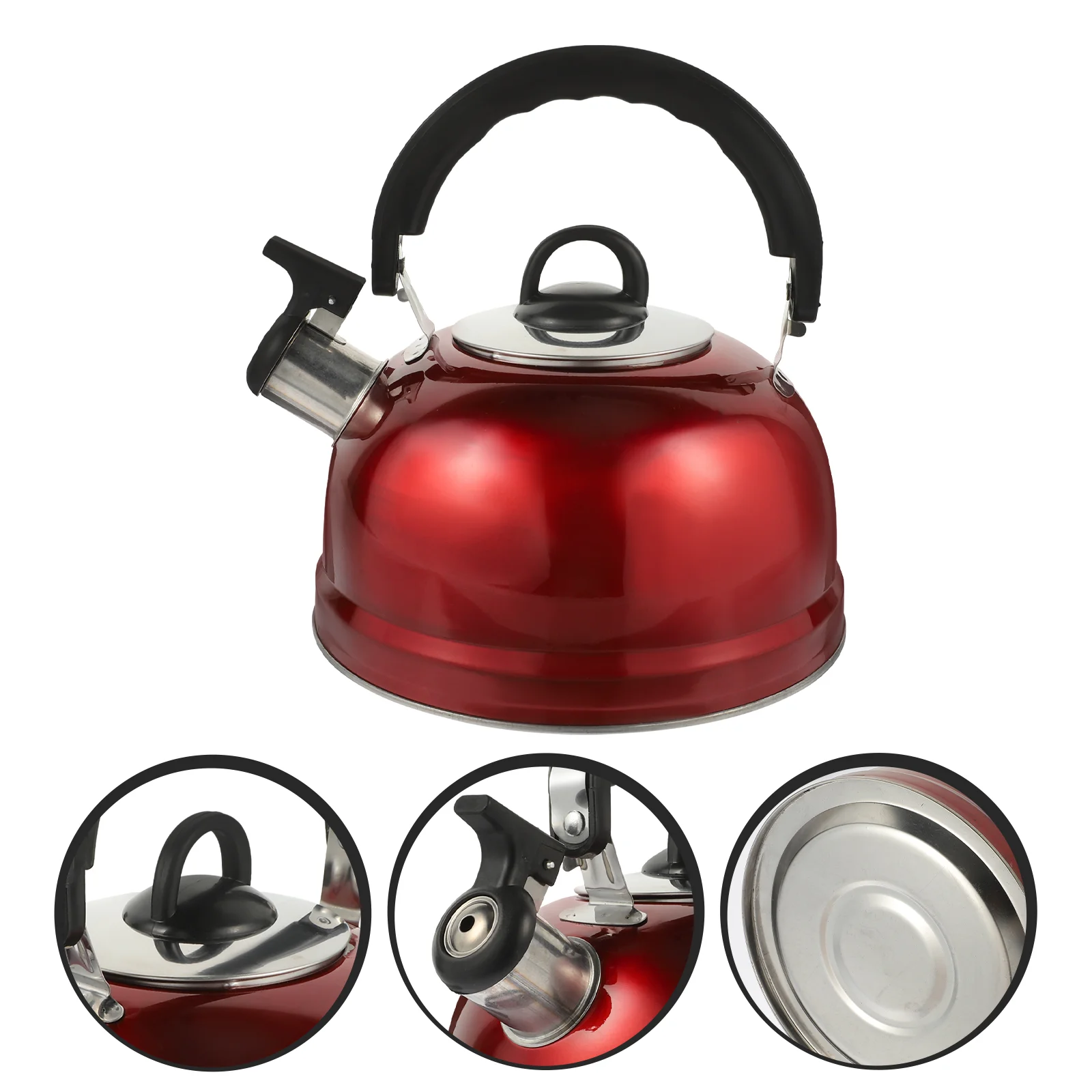 

Buzzing Kettle Sounding Stainless Steel Whistling Tea Water Camping Coffee Pot Stove Top Household Maker Gas Food Grade