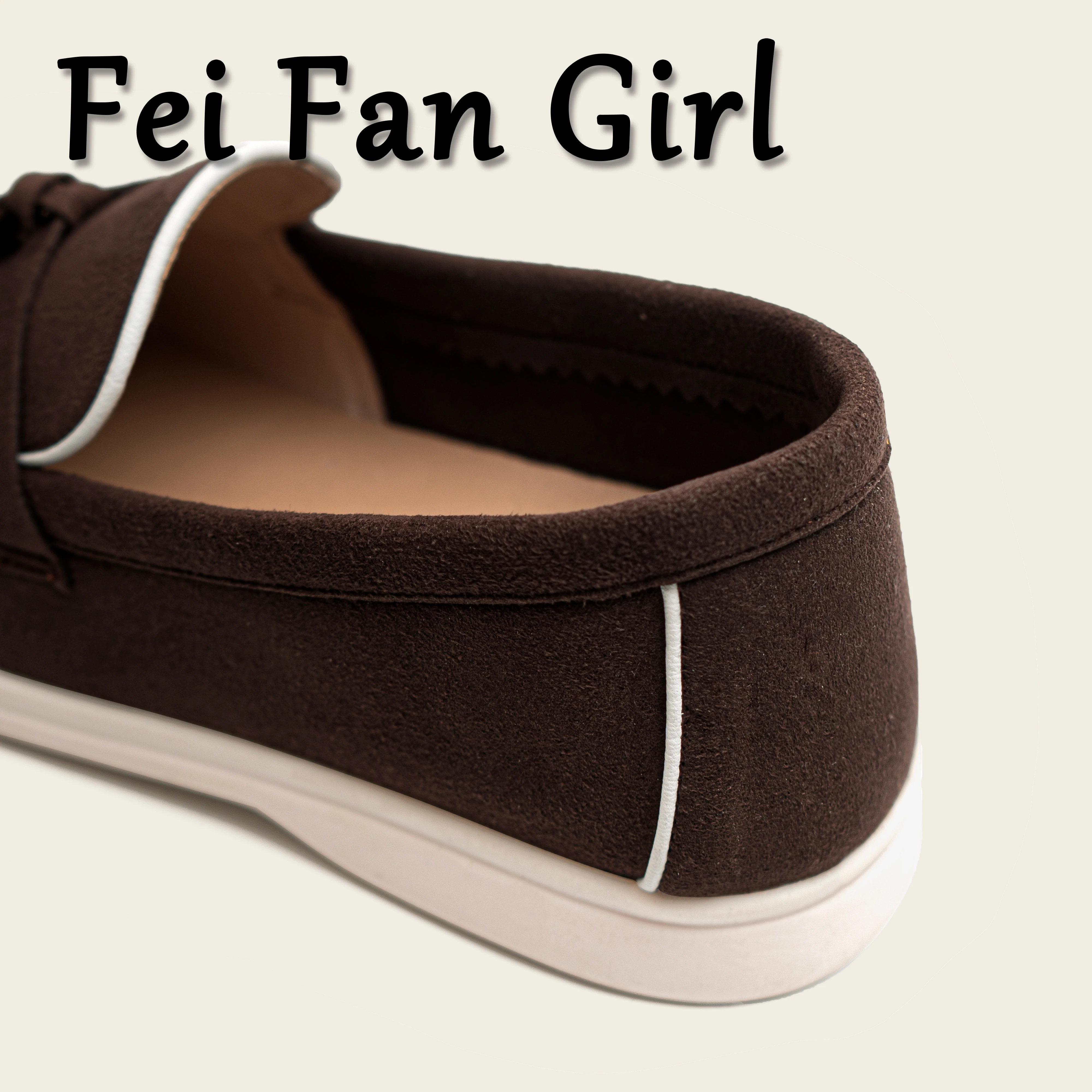 Genuine Leather Loafers Women Flat Shoes Khaki Casual Moccasin Shoes Leather Tassel Metal Lock Lazy Slip on Mules