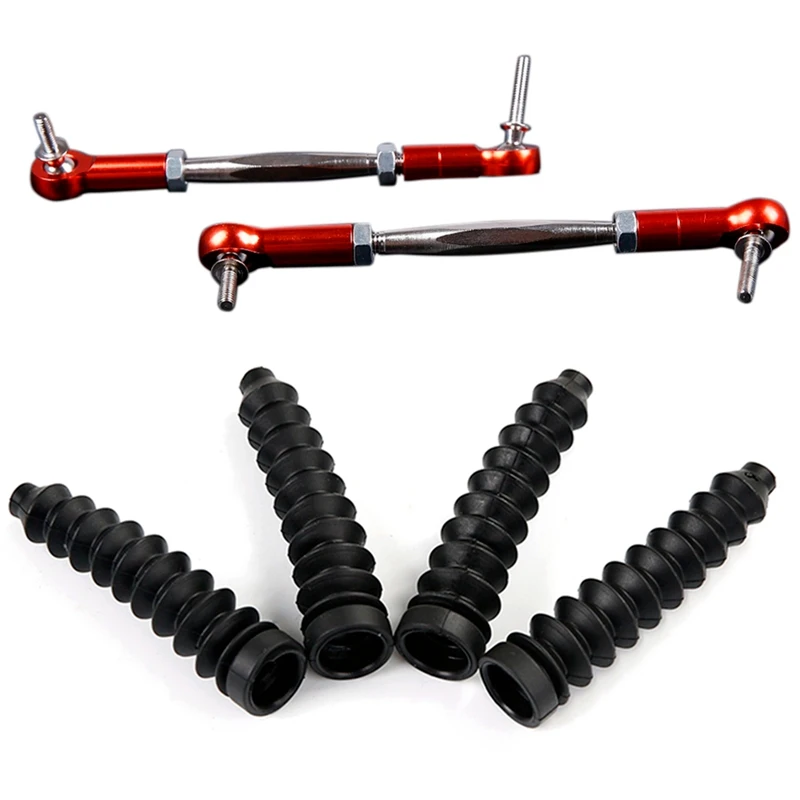 

4X 8 мм амортизационная башня в форме сильфона демпфирующий пылезащитный комплект для 1/5 Hpi Baha Km Baja & 2X рулевая стяжка