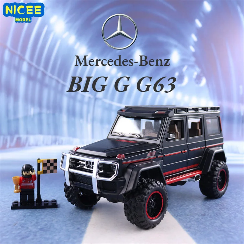 

1:24 Mercedes-Benz BIG G G63 High Simulation Diecast Metal Alloy Model car Sound Light Pull Back Collection Kids Toy Gifts A522