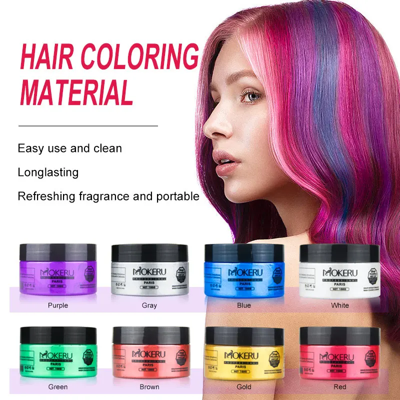 Воск для волос Mokeru воск самостоятельного моделирования блестящих легко моется