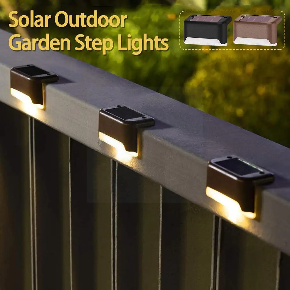 

12pcs LED Solar Stair Light Waterproof Outdoor Garden Terrace Guardrail Step Light Landscape Courtyard Light Passage G8K1