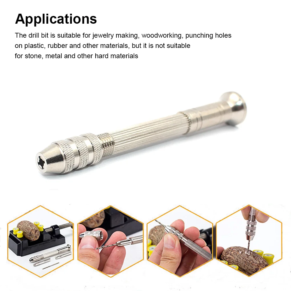 

Metal Hand Drill Jewelry Tool Equipments UV Resin Silicone Mold Tools and High Speed Steel Twist Drill Screw Bits