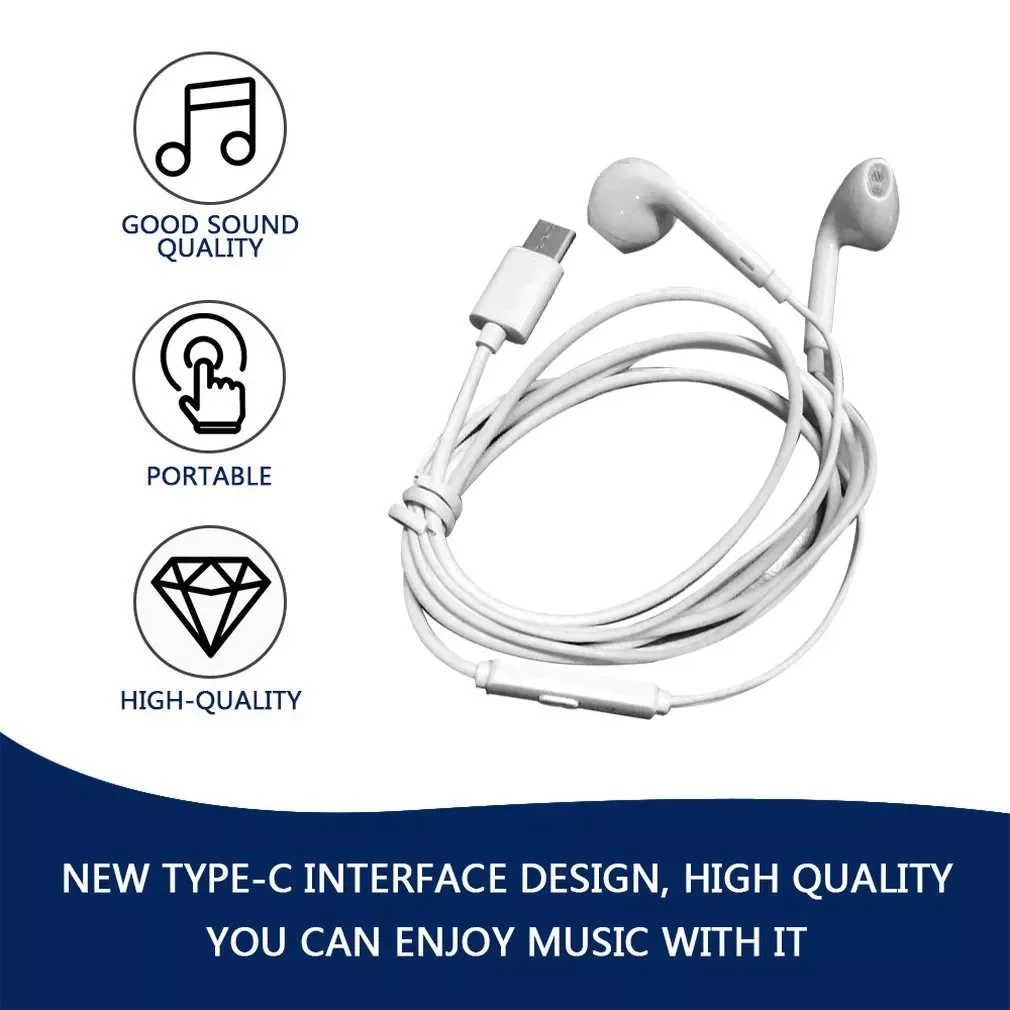 

Original Type-C Earphone Digital USB Headphone Accessory Wired Control In Ear Headset Digital Earphone For Smartphone