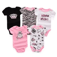 ircomll 5pcsset 2022 summer baby boy girl clothes newborn baby cute cotton bodysuits overalls and jumpsuits toddler clothing