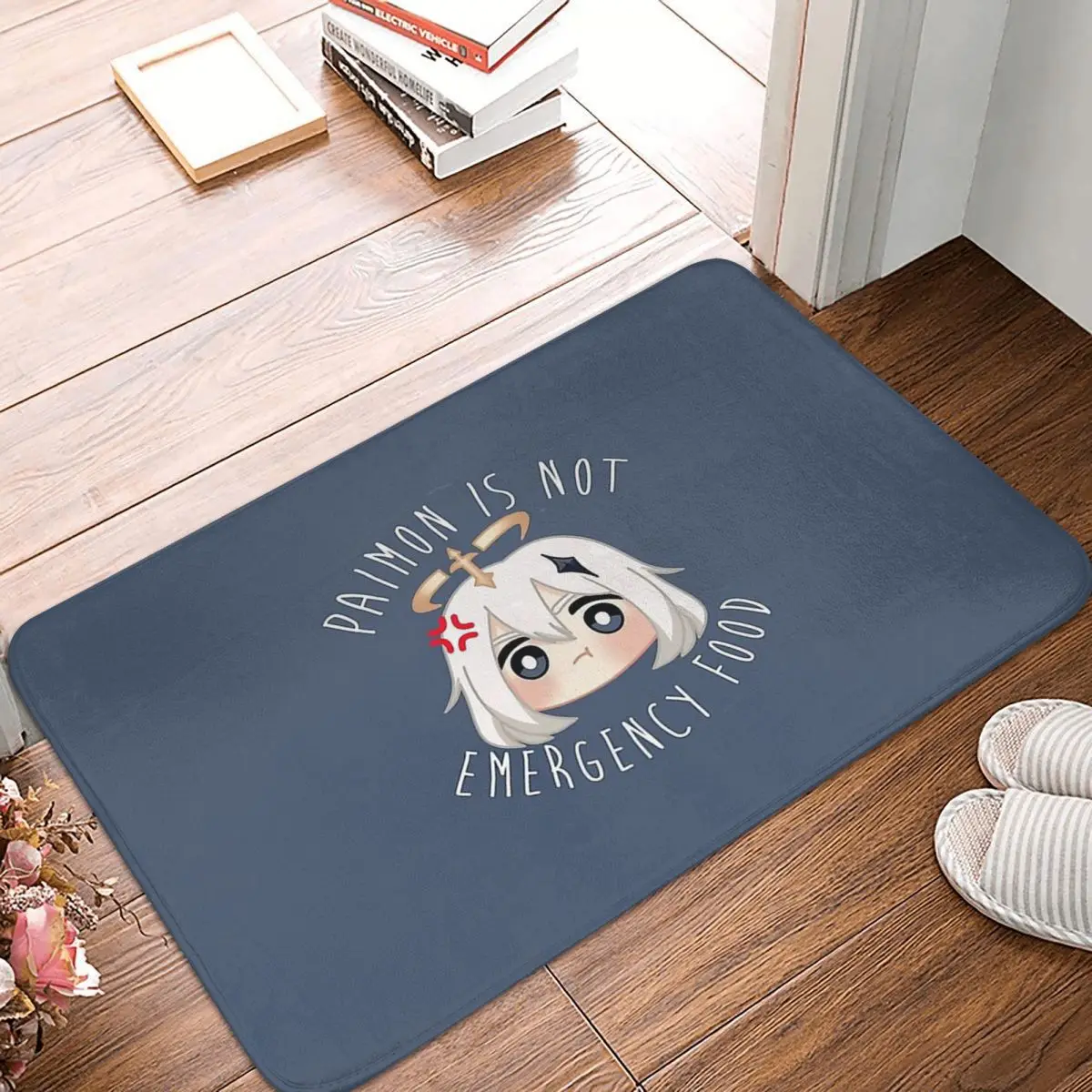 

Genshin Impact Bath Non-Slip Carpet Paimon Living Room Mat Entrance Door Doormat Home Decor Rug