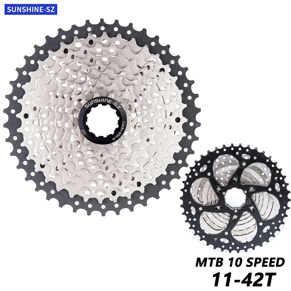 Велосипедная кассета SUNSHINE MTB 10 скоростей 11-42T звездочка S 20S 30S свободное колесо в K7
