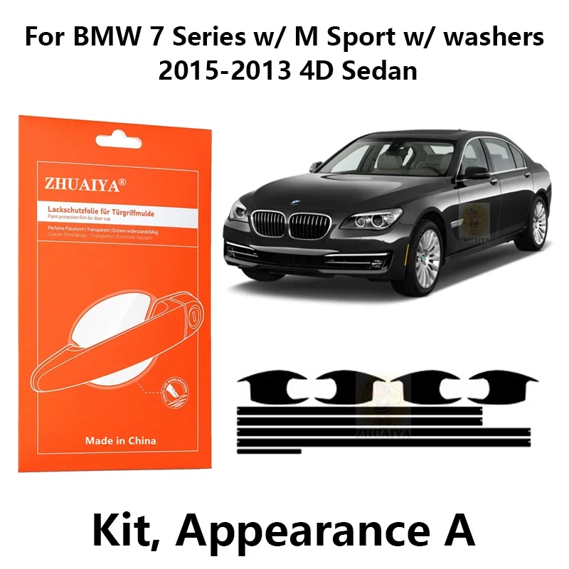 

Защитная пленка на края дверной ручки, защитная пленка ТПУ PPF для BMW 7 серии w/ M Sport w/ washers2015-2013 4D Седан
