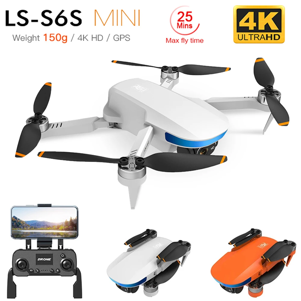 

2022 NEW S6S Mini GPS Drones 150g 4K Profesional HD Dual Camera 5G WIFI FPV Brushless Folding Quadcopter RC Dron Helicopter Toys