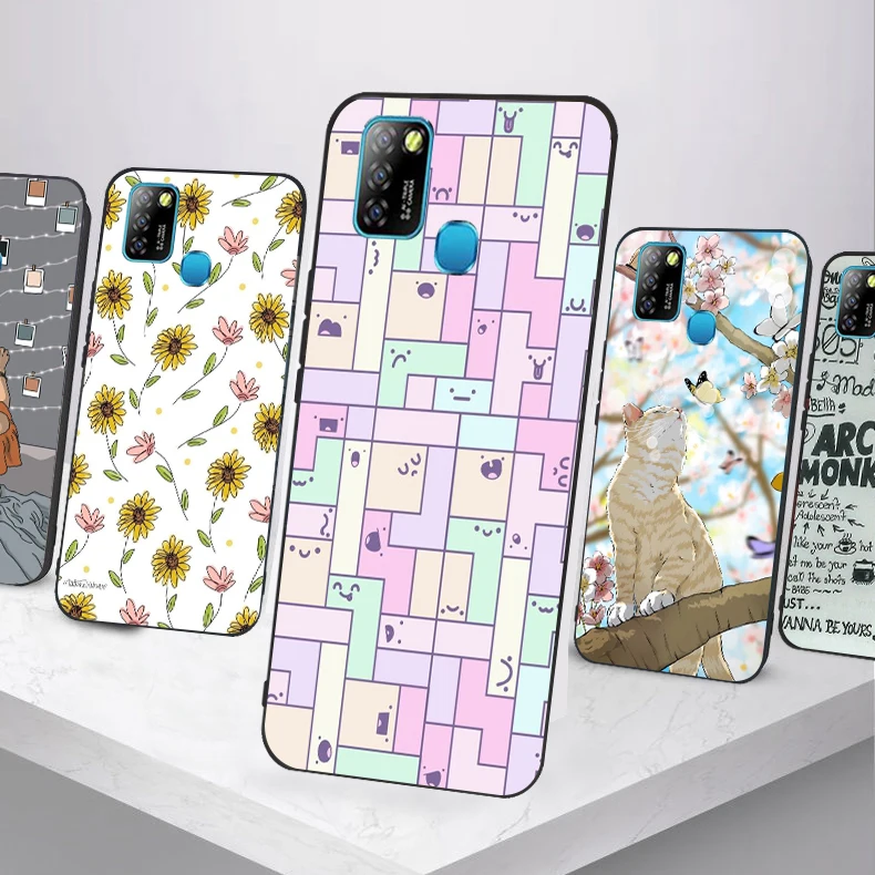 for infinix hot 10 lite case silicone soft tpu back cover for infinix hot10 lite 10lite 657c cases bumper capa luxury fashion free global shipping