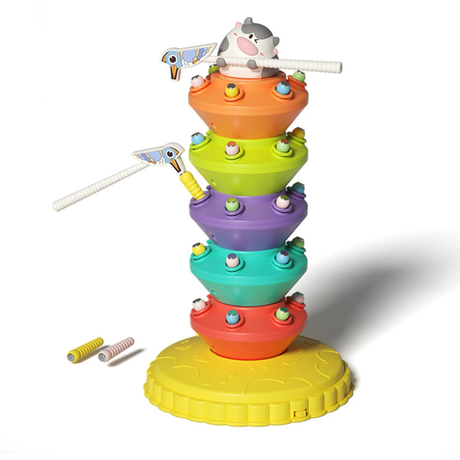 

Игрушка Монтессори, вращающаяся игрушка, дерево, гусеницы, игра для детей