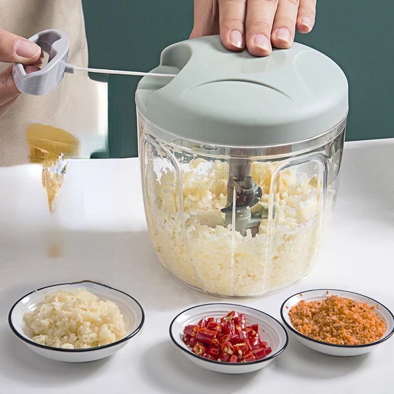

900ML Manual Garlic Press Multi-function Garlic Chopper Chili Crusher Masher Vegetable Fruit Cutter Meat Grinder Kitchen Gadgets