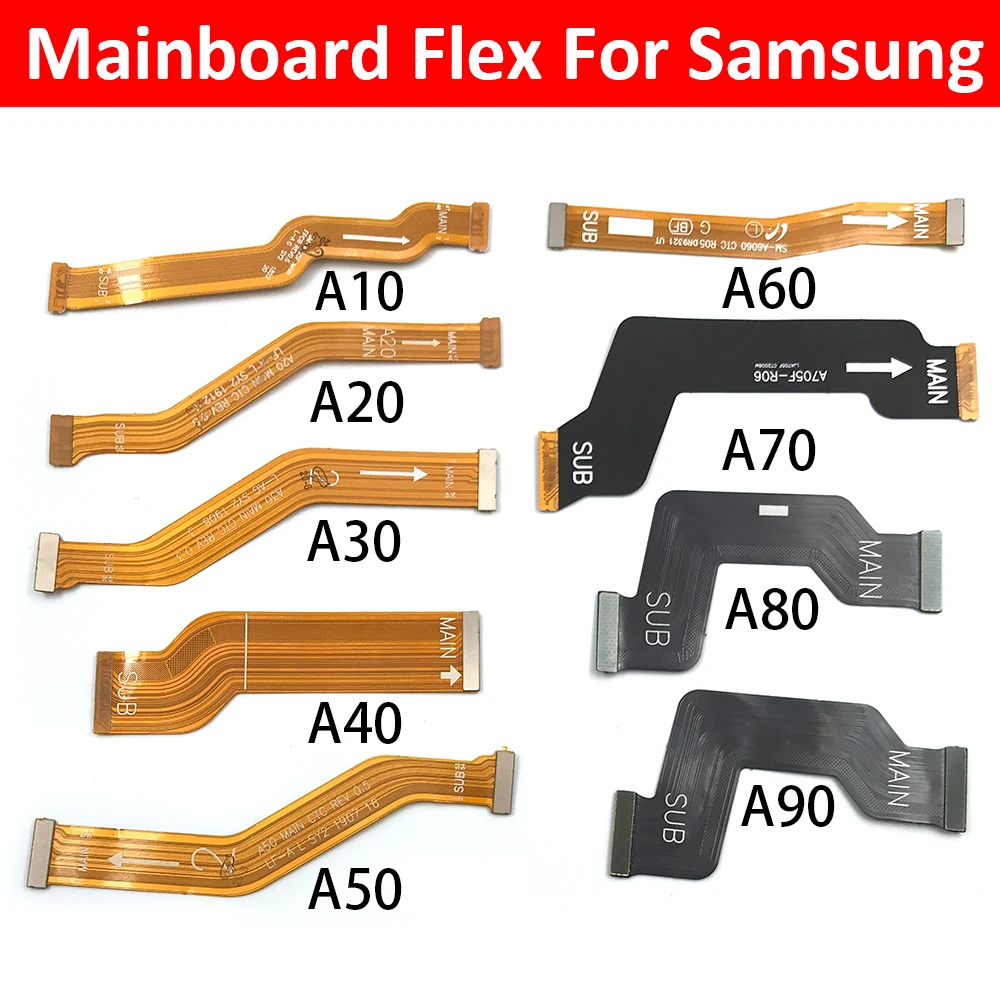 10 Pcs  Motherboard Repair Parts For Samsung A10 A20 A30 A40 A50 A60 A70 A80 A90 Main Board Motherboard Connector Flex Cable
