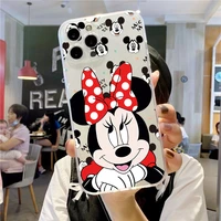 bandai luxury mickey mouse phone case for iphone 13 12 11 6 6s 7 8 plus x xr 11pro xs max transparent soft tpu silicone cover