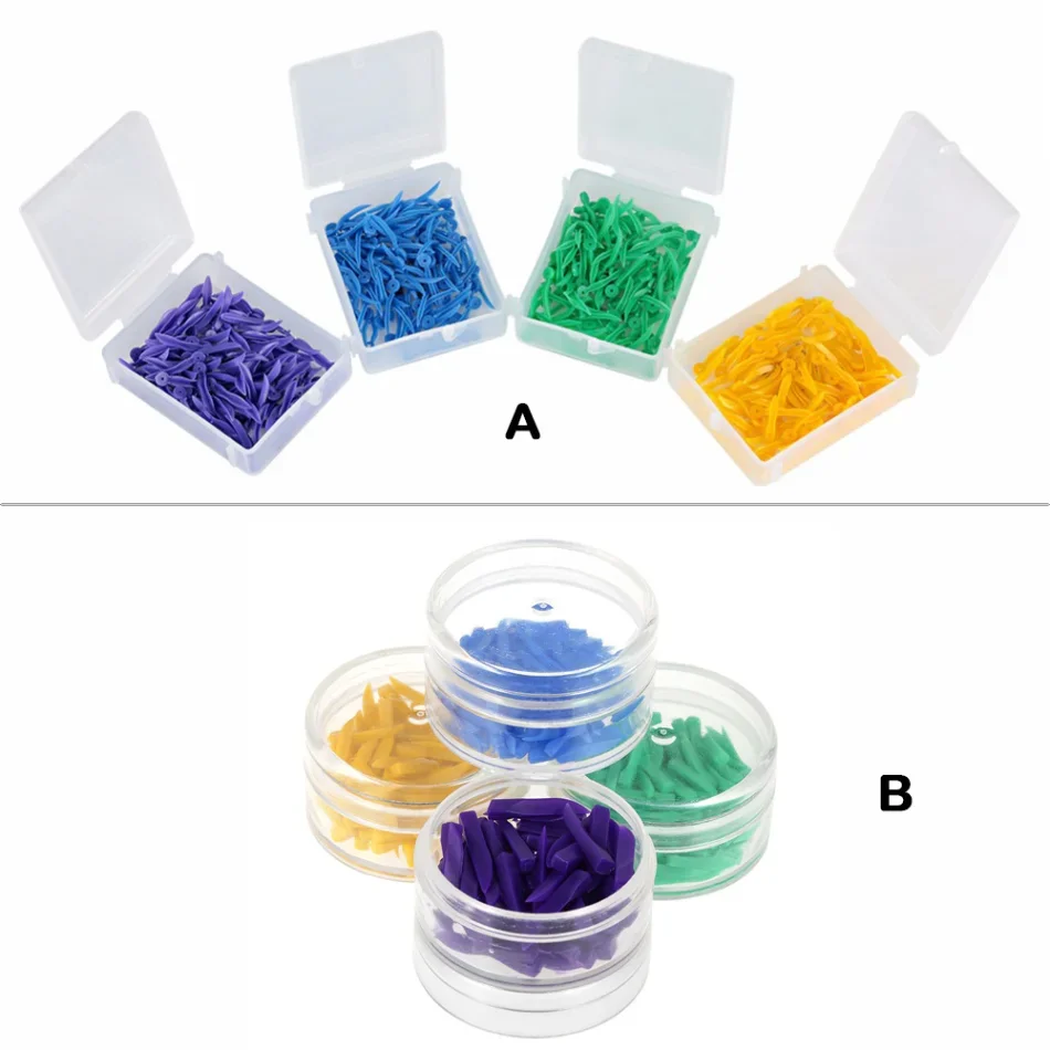 100 шт./коробка одноразовые магнитные пластиковые клиновидные клинья с круглым