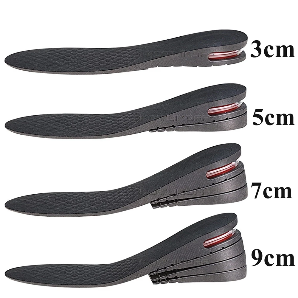 Invisible Height Increase Insole For Feet 3/5/7/9cm Height Lift Adjustable Cut Shoe Heel Insert Taller Height Insole For Shoes