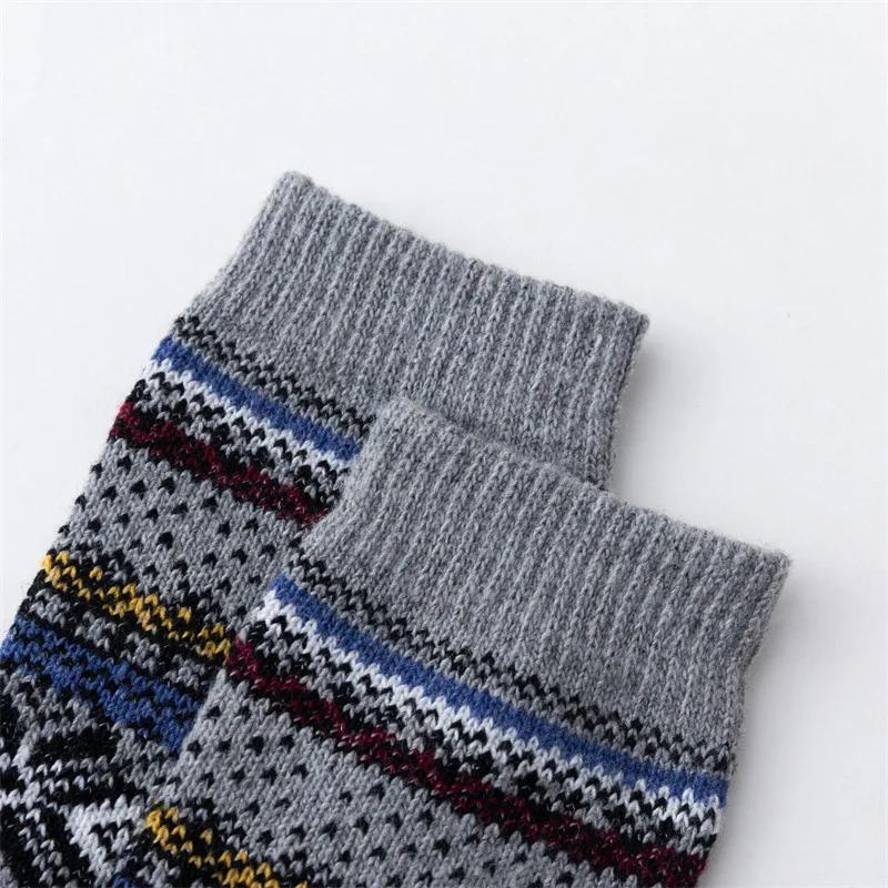 5 Pairs Winter and Autumn Harajuku Women and men Wool Socks Thermal Thicken Ethnic Style Warmer Cashmere Women Casual Socks
