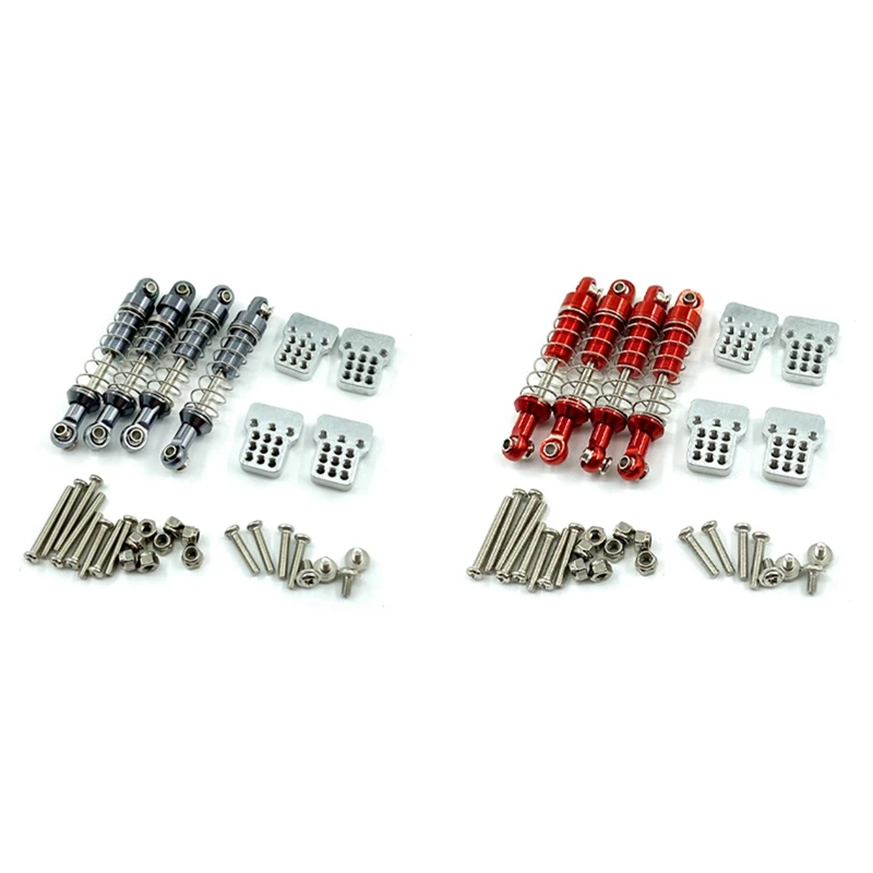 2 Set For MN D90 MN-90 MN99S WPL C14 C24 C34 RC Car Metal Shock Absorber With Extension Seat Upgrade Parts,3 & 1