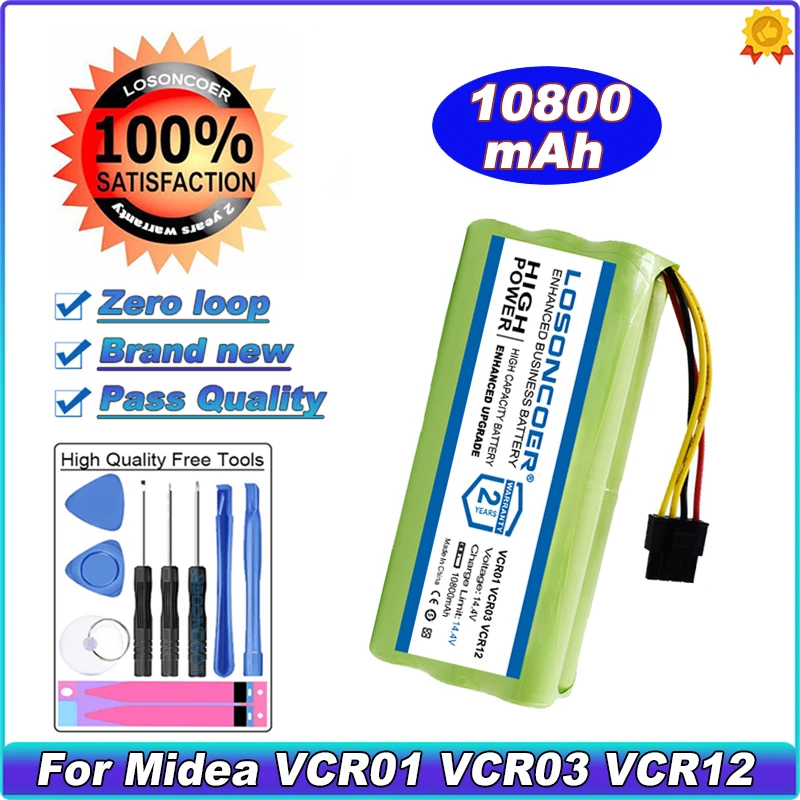 

Original LOSONCOER R1-L081A R1-L085B R1-L083B For Midea VCR12 VCR03 VCR01 Redmond RV-R300 RV-R310 Robot Vacuum Cleaner Battery