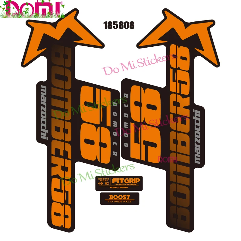 

High Quality Bicycle Stickers Gradient Color Style Marzocchi BOMBER Fork Sticker Mountain Bike MTB Bicycle Waterproof PVC