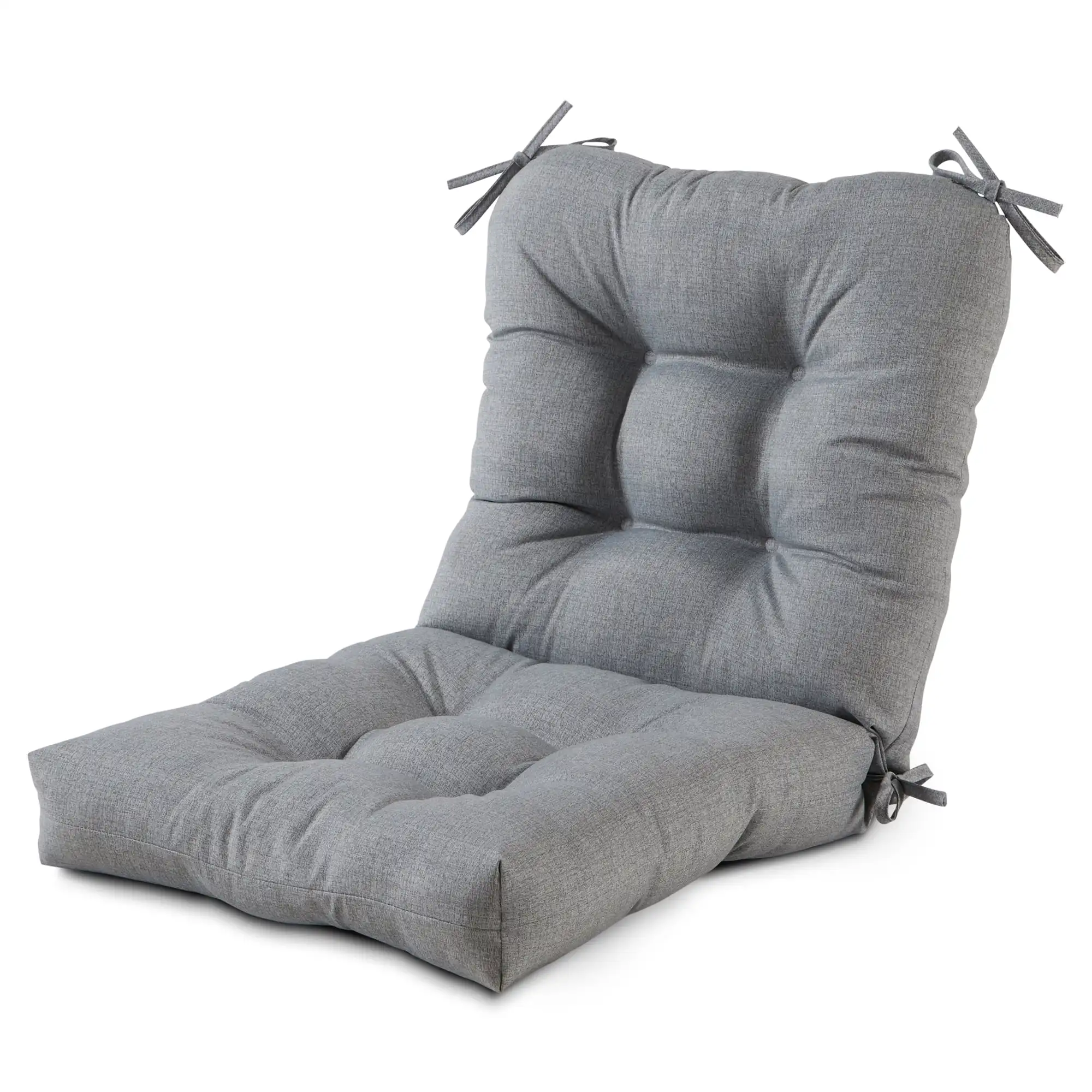 

Greendale Home Fashions 42" X 21" Gray Solid Print Rectangle Chair Outdoor Seating Cushions with Water-Resistant