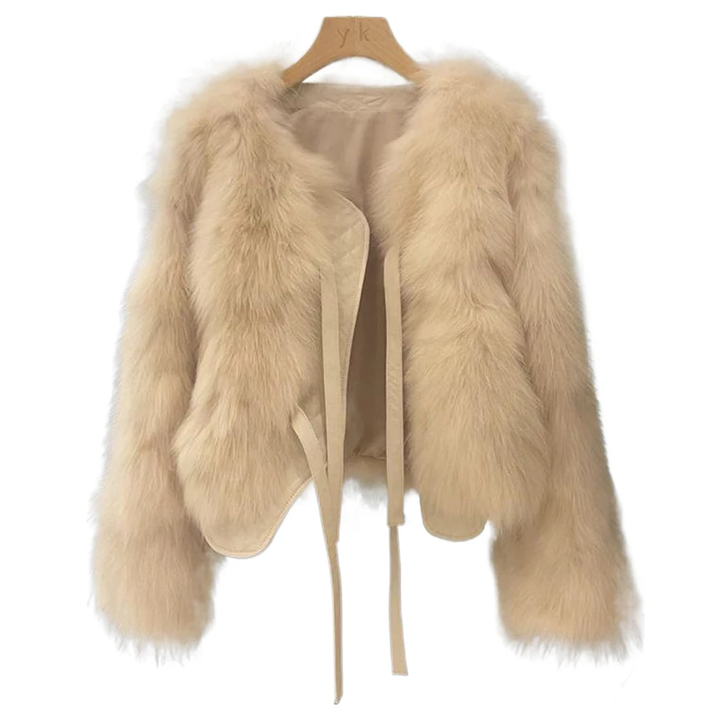 Женская шуба короткая куртка топ на шнуровке осень зима новинка