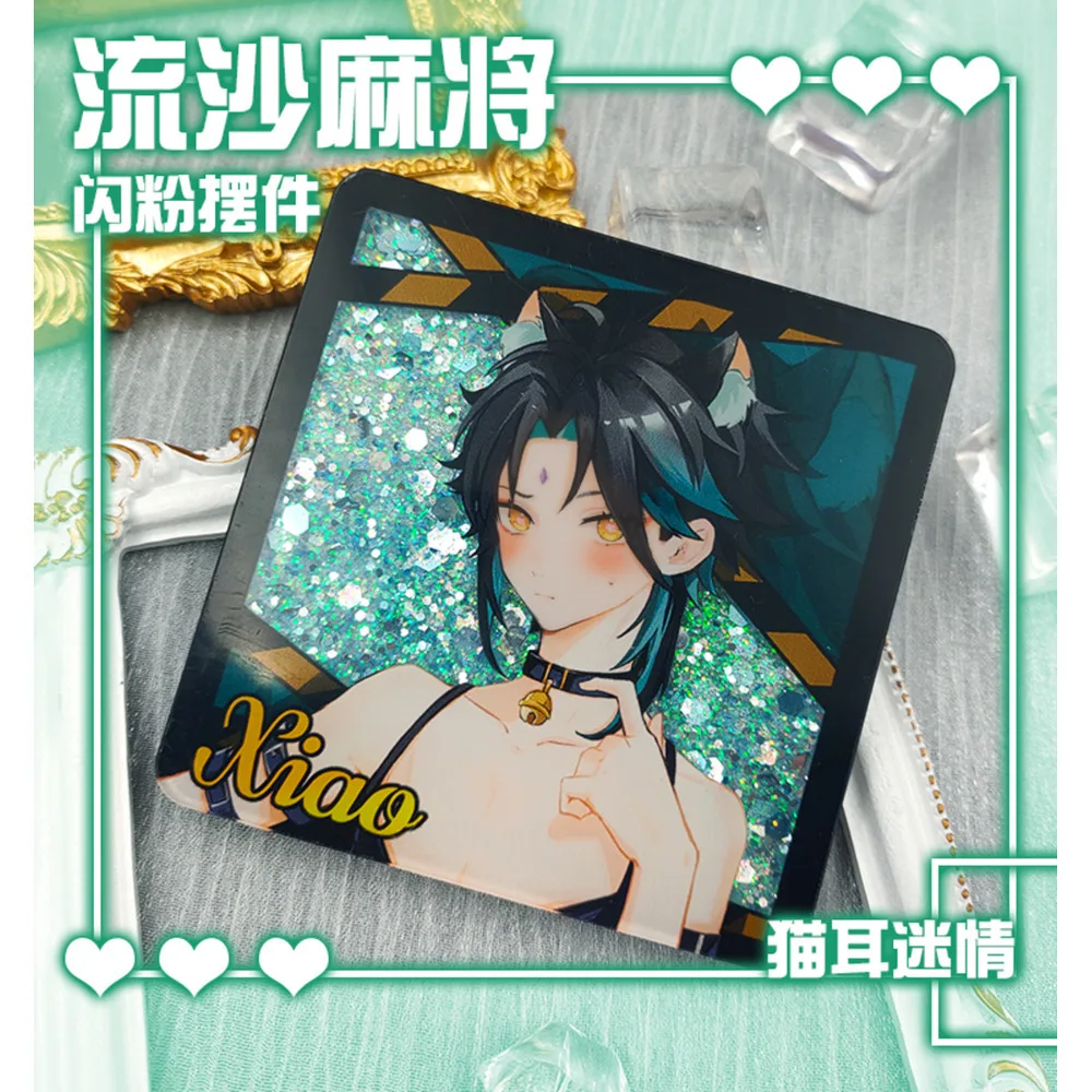 Аниме Genshin Impact Xiao Venti Balladeer милая тема с кошачьими ушками подставка для маджонга