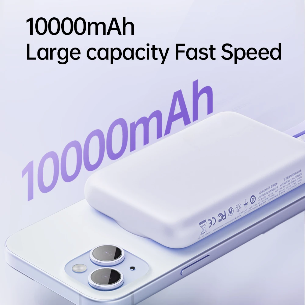 Для IPhone 16 15 14 13 Pro Max магнитный внешний аккумулятор 10000 мАч беспроводной