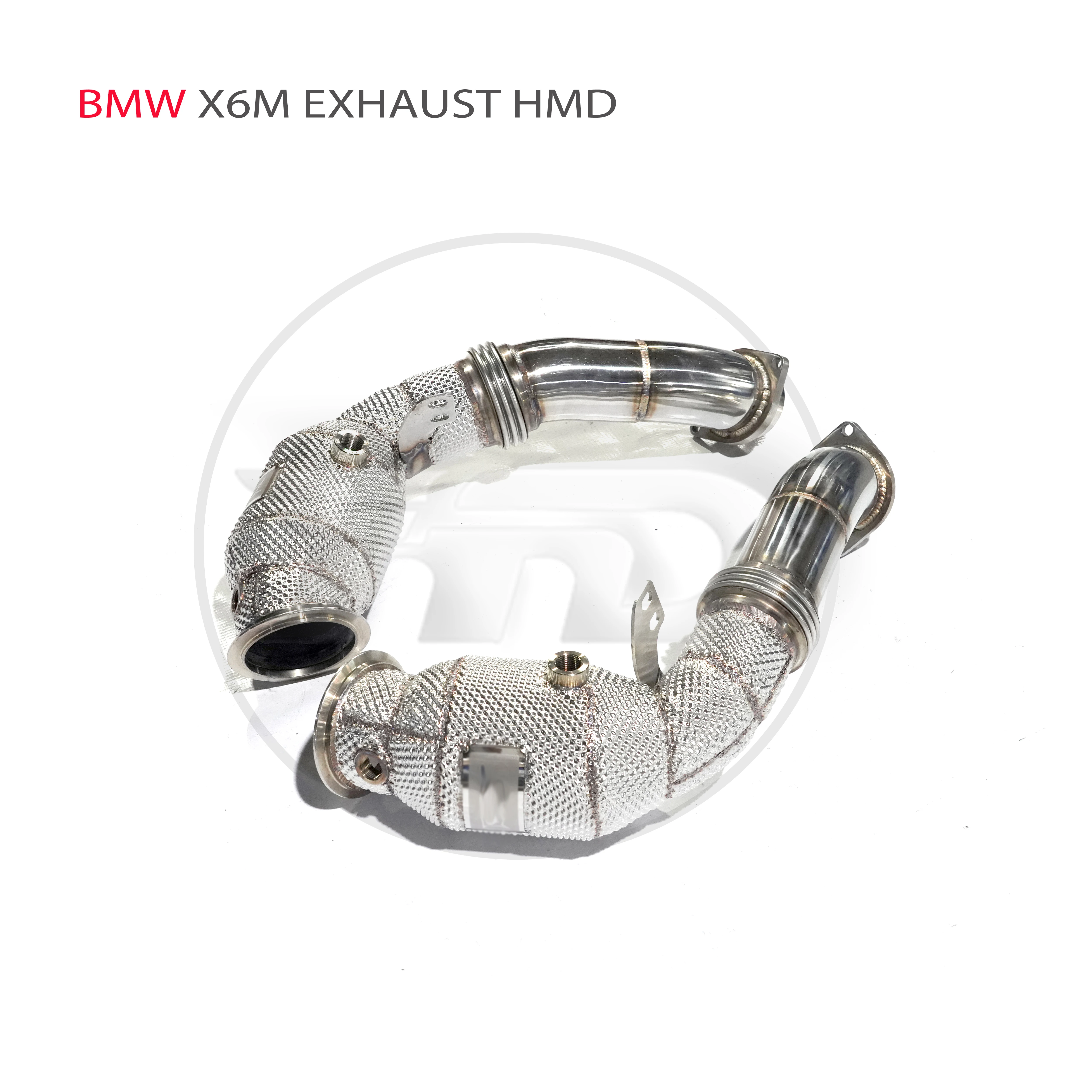 

HMD выпускной коллектор, выпускная труба с высоким потоком для BMW F86 X6M, автомобильные аксессуары с каталитической головкой без Cat Catless Pipe