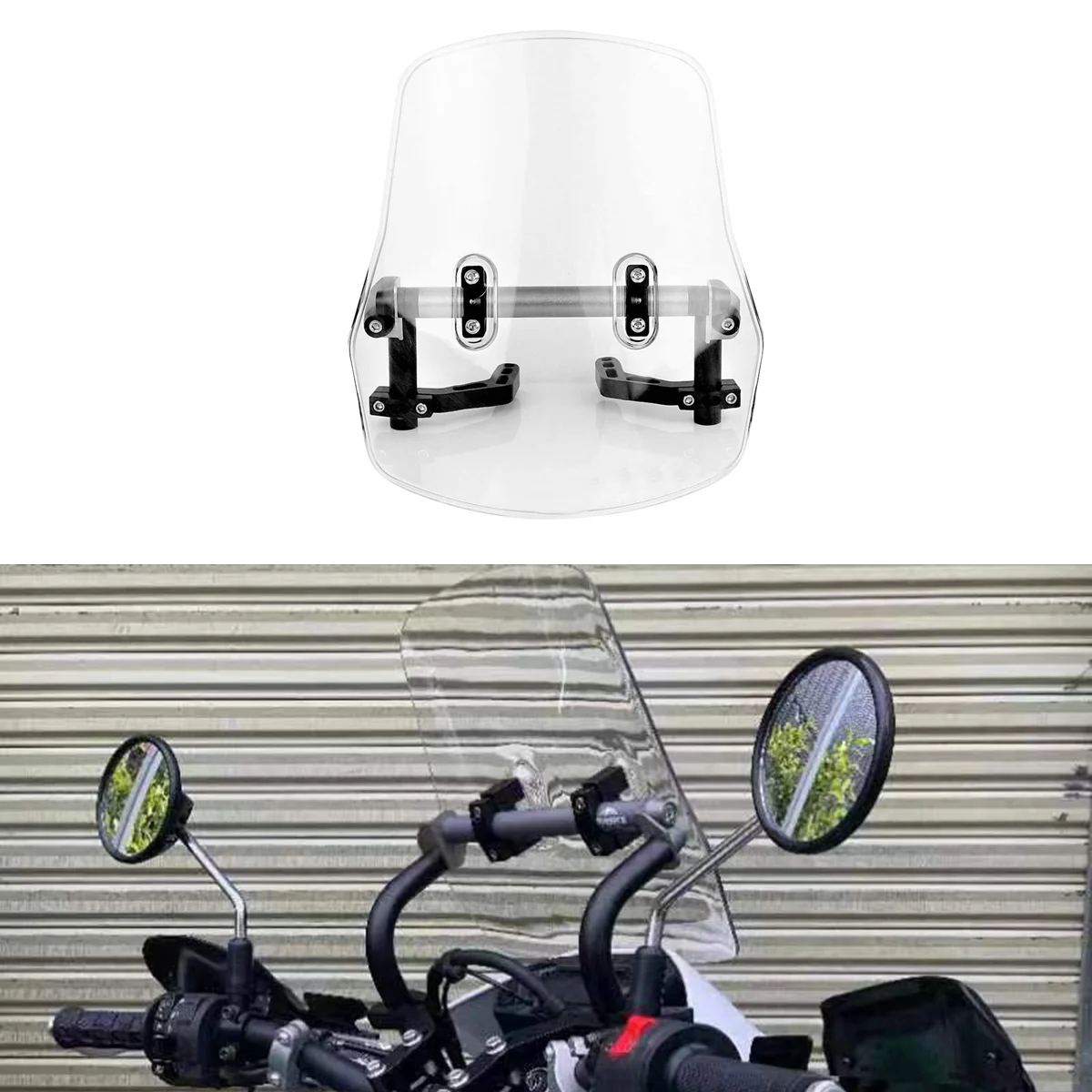 

Adjustable Universal Motorcycle Windscreen Windshield Covers Screen Motorbikes Deflector for KAWASAKI YAMAHA HONDA