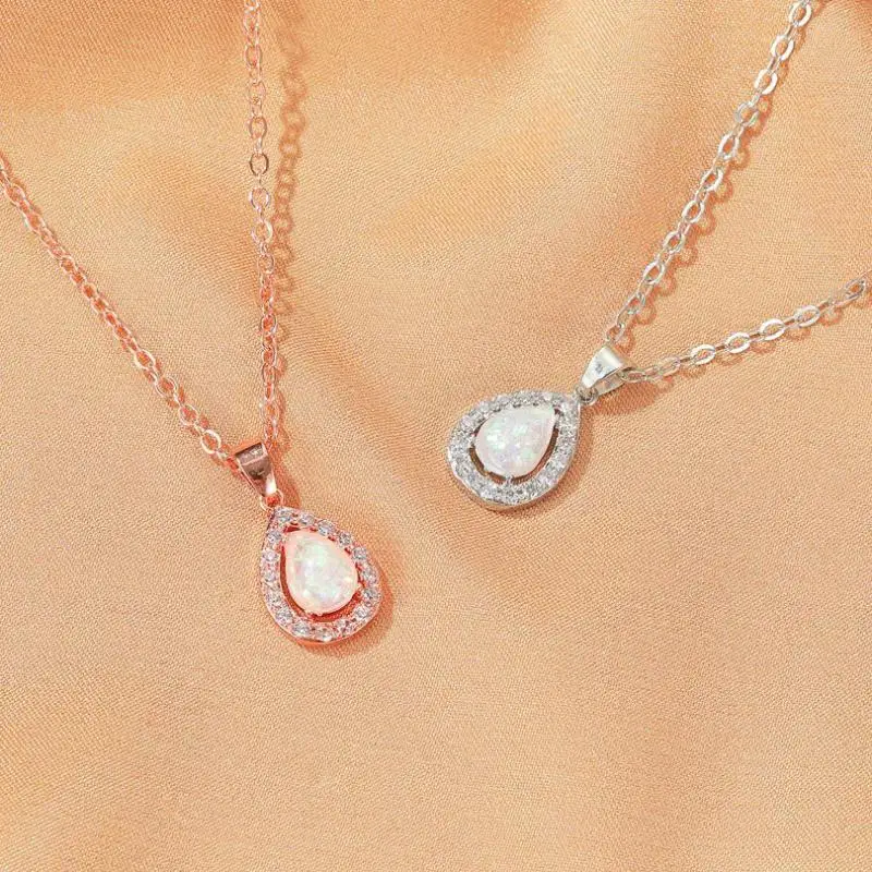 

New Water Drop Necklace Creative Crystal Pendant Necklace For Women Jewelry Clavicle Necklaces & Pendants Charms Jewellery CF279