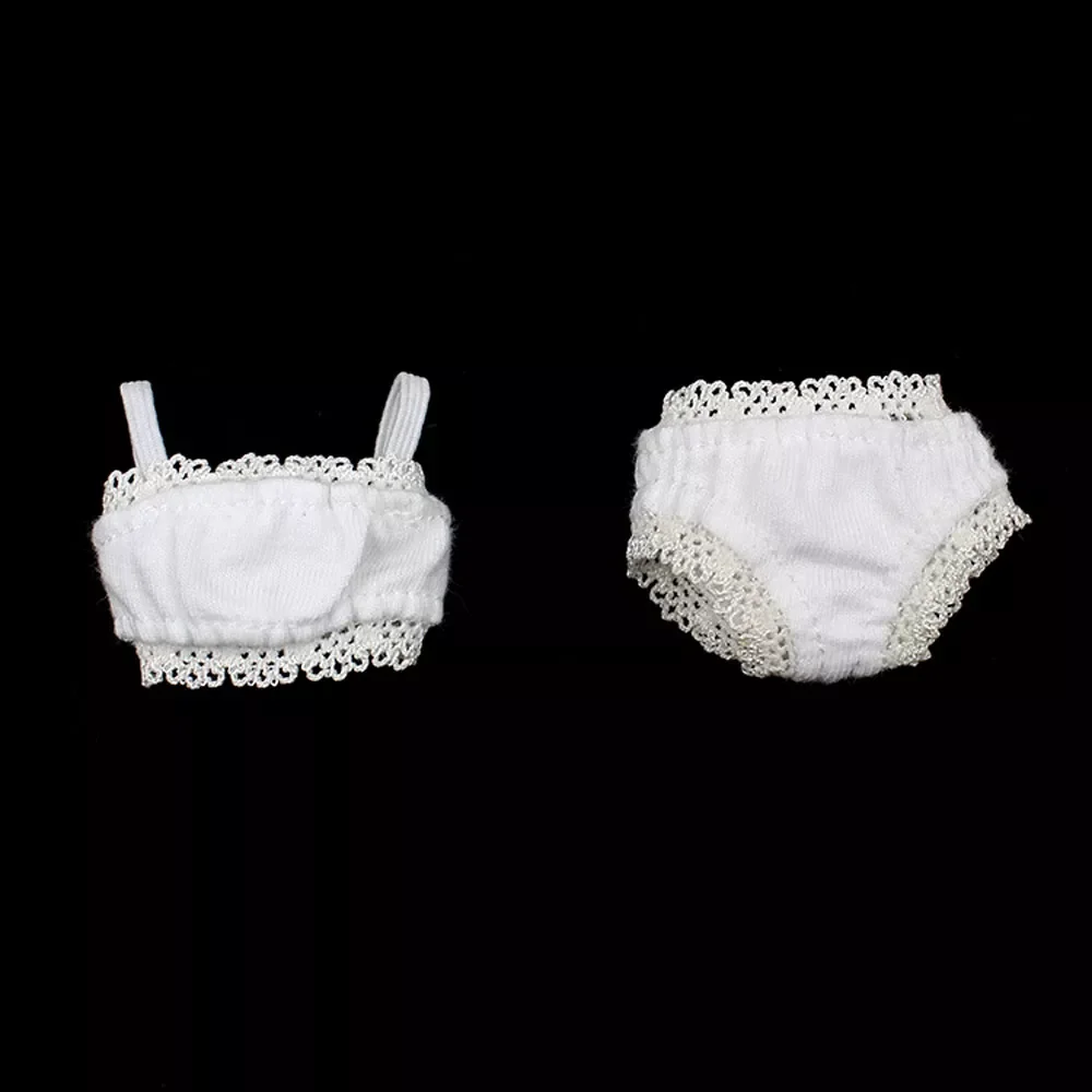 

White Bra Top Panties Underwear Lingerie Set for Blythe Obitsu Doll