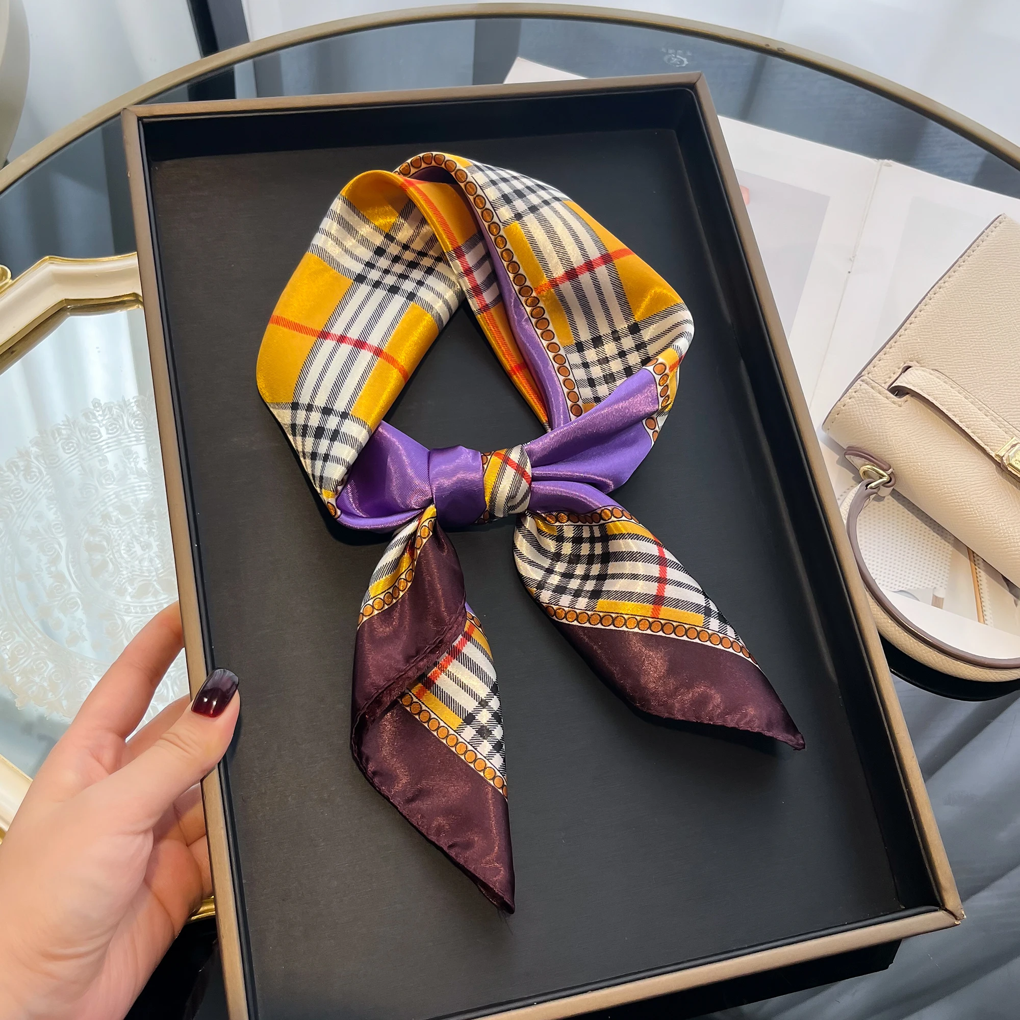 2024 пляжный солнцезащитный платок роскошный дизайн квадратные шарфы женский