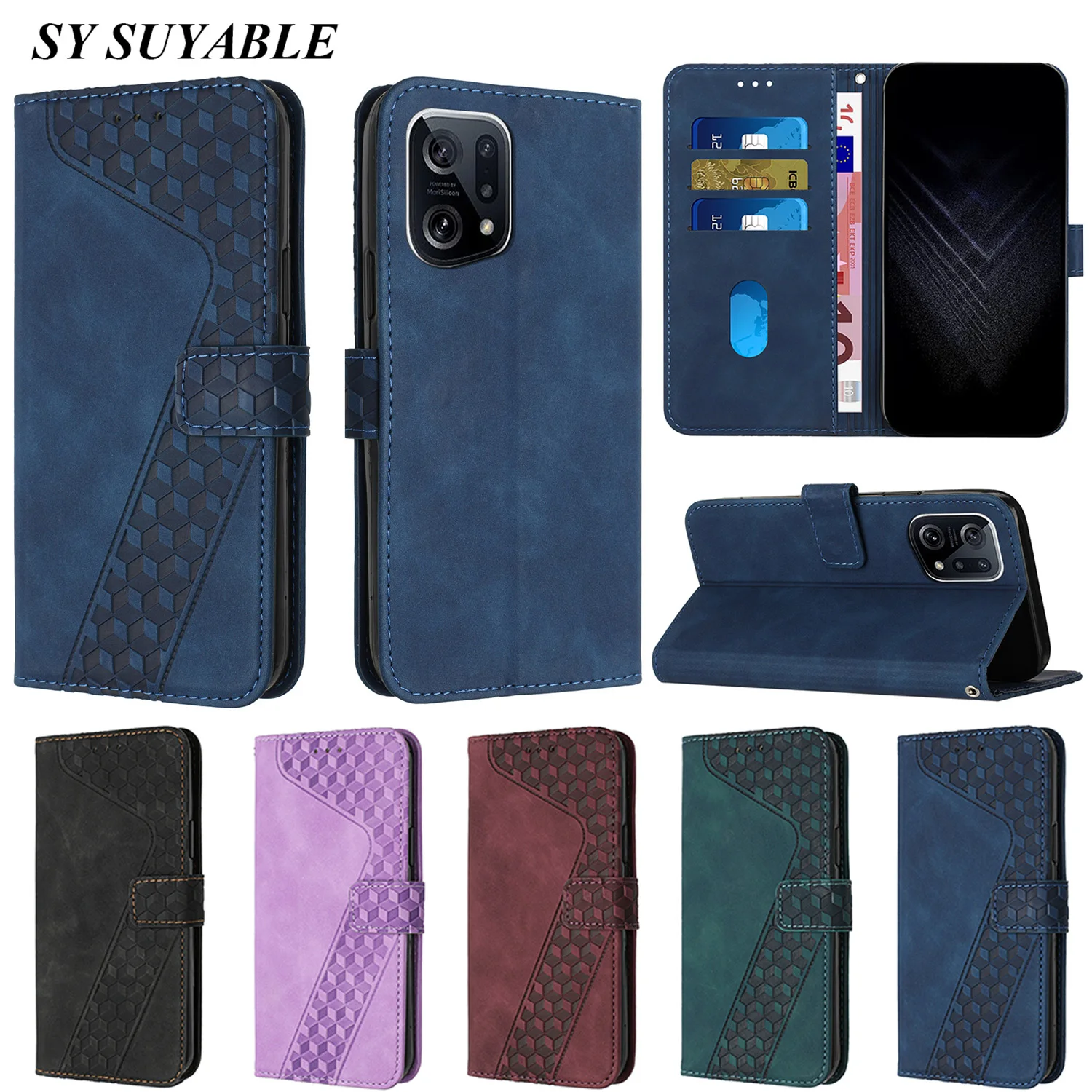 

Flip Leather Phone Case For OPPO A95 A94 A93 A92 A72 A52 A32 A12 A74 A53 A73 A33 A31 A56 A54 A15 A35 A9 A8 A7 A11 A5 A16 S Cover