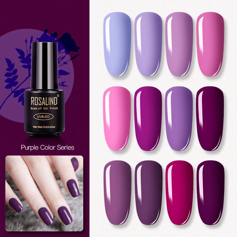 Color Gel Nail Art Purple Varnishes Nail Polish Glue 7ML Purple Design Lavender UV Glue Polish Set Polygel Para Uñas