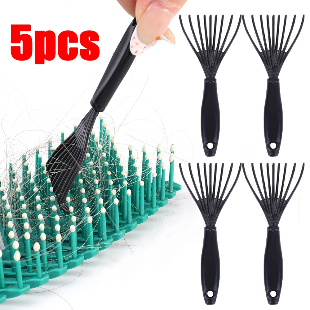 

1/5pcs Mini Comb Hair Brushes Plastic Handle Cleaning Brushes Embedded Hair Remover Tools Cleaner Household Clean Accessories