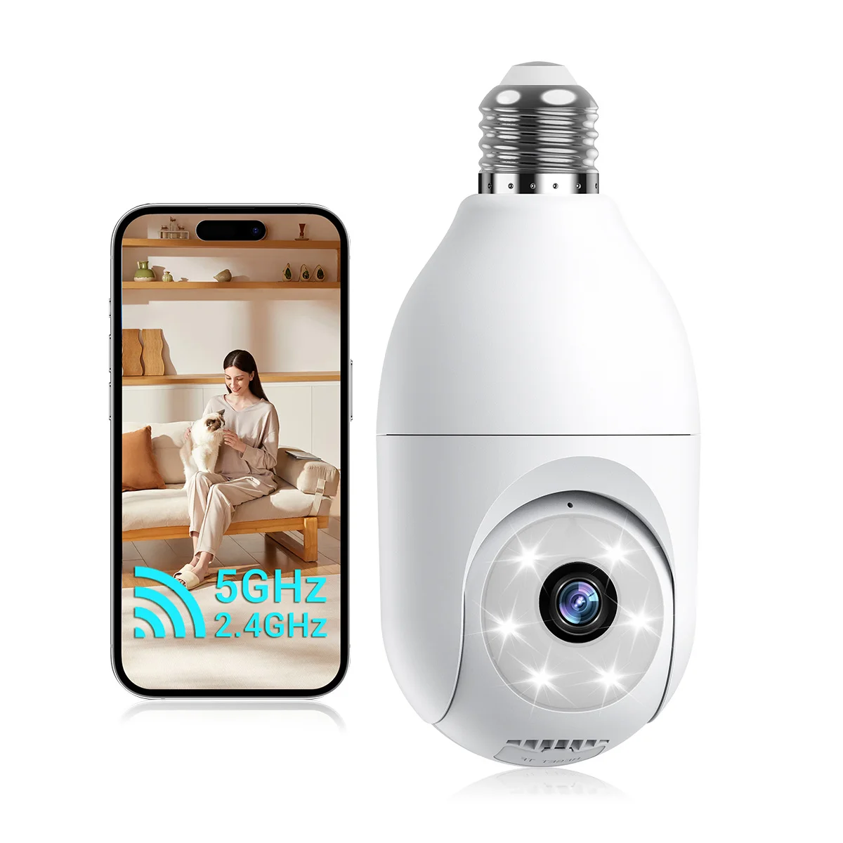 Techage Wi-Fi камера 2K E27