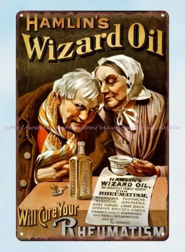 1890 масляный волшебник Хамлина металлический жестяной знак декоративные