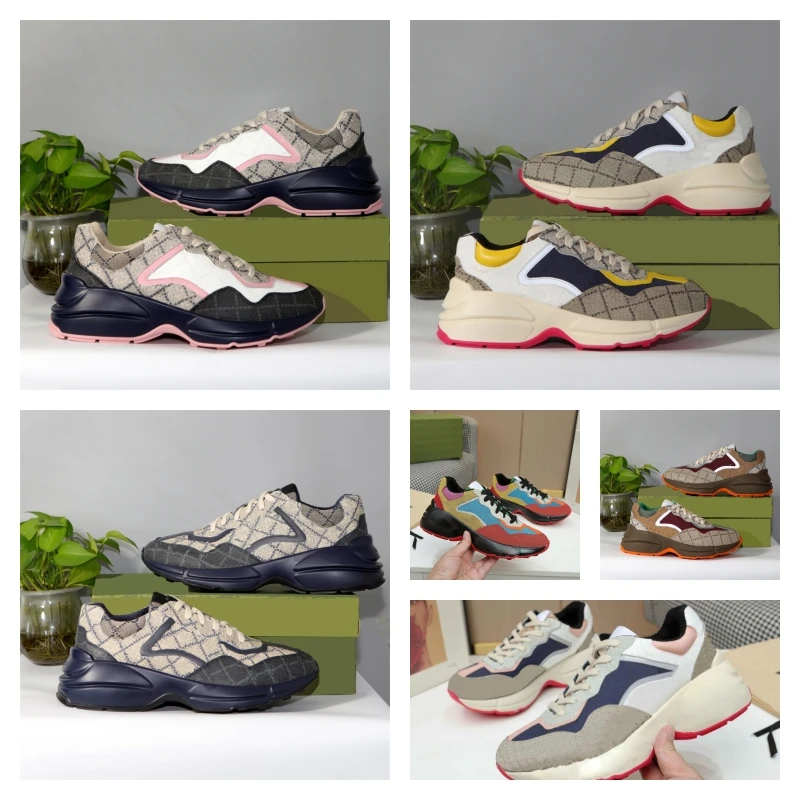 

Designer Sneakers Rhyton Casual Shoes Brand Vintage Platform Sports Shoes For Women Men Multicolor Daddy Autumn Spring Sneaker