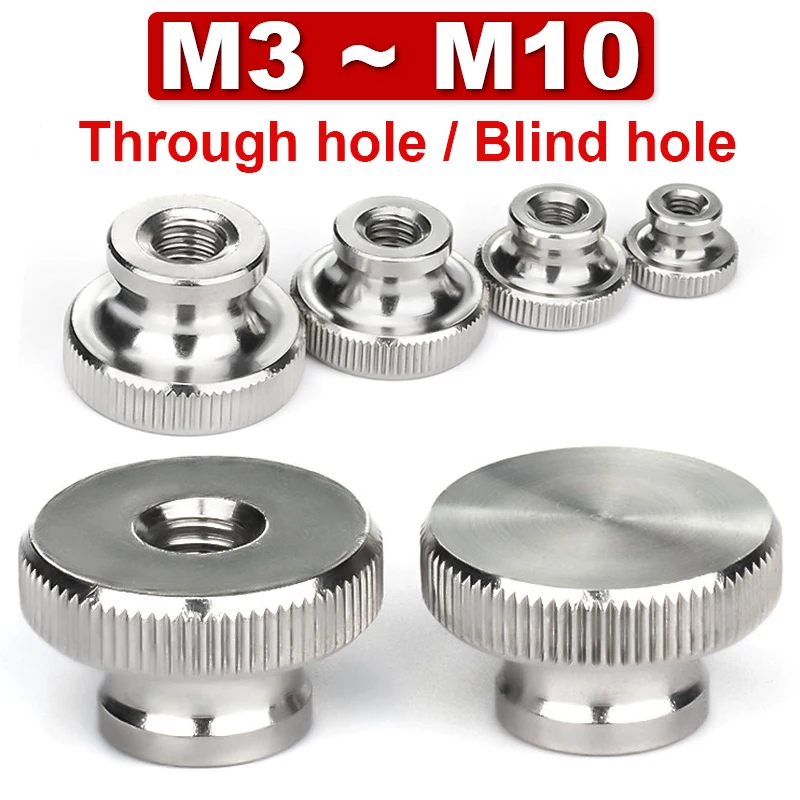

304Stainless Steel Hand Nut GB806 High Head Knurled Thumb Through Hole Blind Hole Nut Advertising Decorative Nail M3M4M5M6M8M10