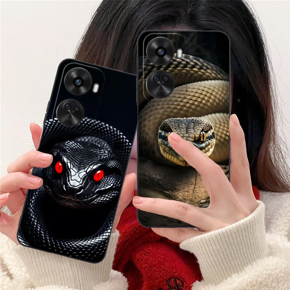 Модный крутой чехол со змеиным рисунком для мобильного телефона Huawei Nova 12 11 10 9 8 7 Pro