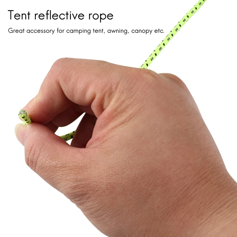 4 мм 50 м/16 фута светящаяся в темноте светоотражающая веревка для палатки шнур