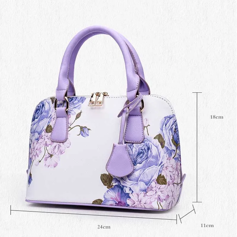 2022 hot sale designer printed bags for women famous brand ladies shopper bag shell elegant floral shoulder luxury handbags new free global shipping