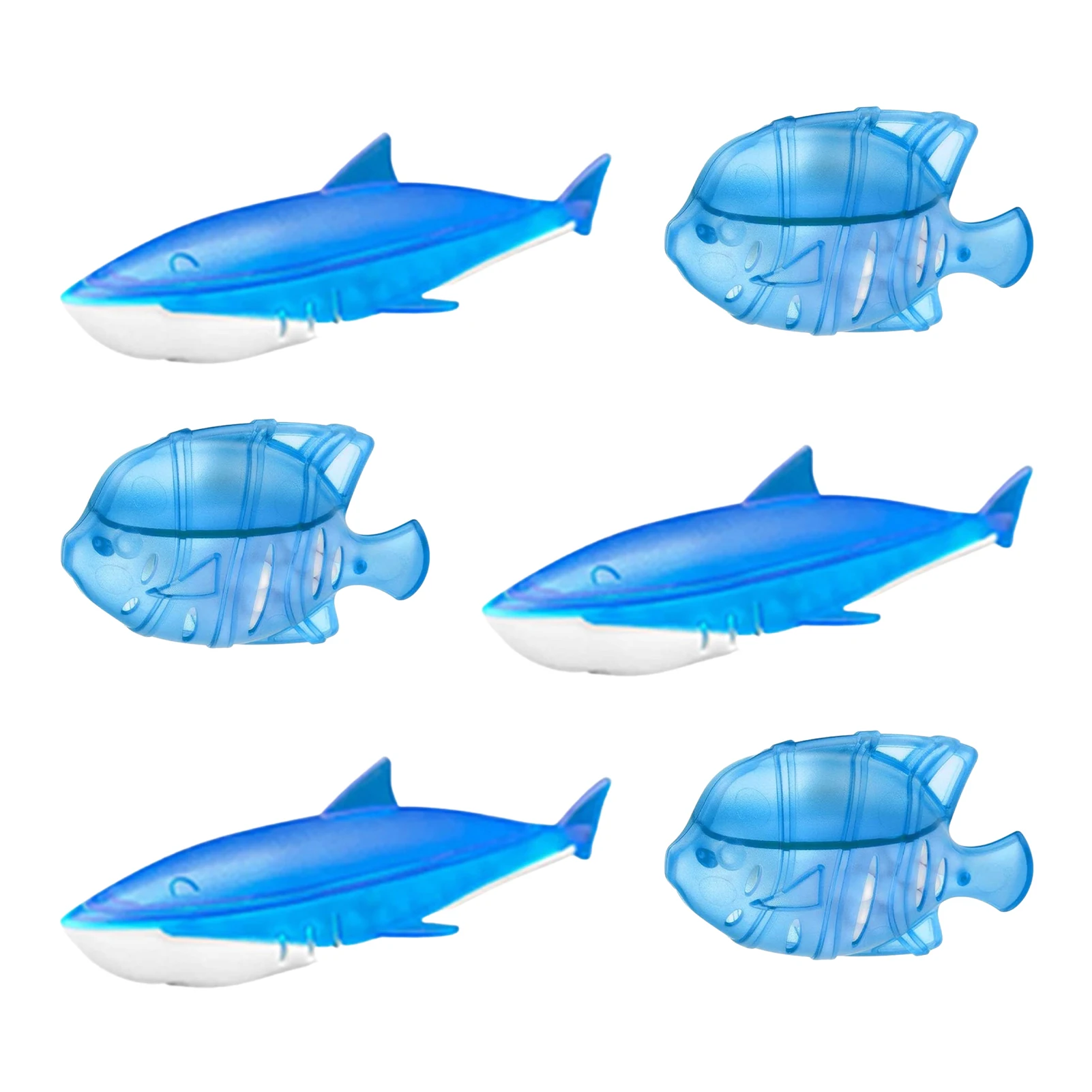 

6pcs Fish & Sharks Humidifier Cleaner Demineralization Float Fish Cleaners For Humidifiers Tanks Compatible With Warm Cool Mist