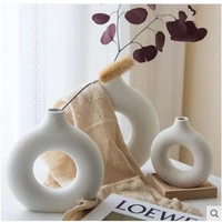 nordic round hollow ceramic vase home office shop desktop decoration crafts birthday christmas gifts