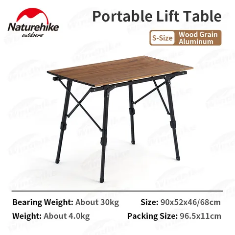 Naturehike Портативный стол из алюминиевого сплава Цвет дерева