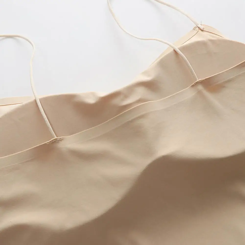 

Stylish Bottoming Vest Breathable Camisole Top with Padded Ice Silk Sling Bra Tank Top Slim Fit