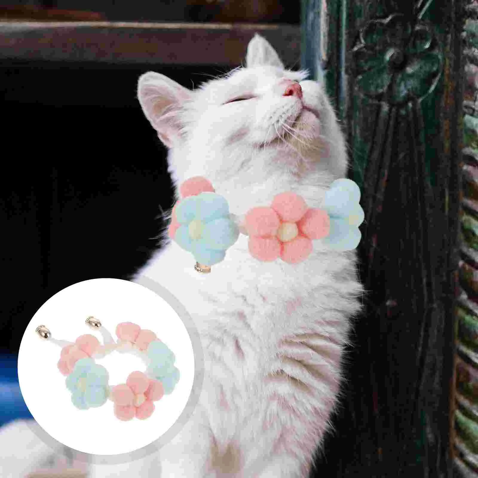 

Collar Cat Flower Collars Dog Pet Exquisite Bowtie Kitten Costume Accessories Christmas Supplies Custom Soft