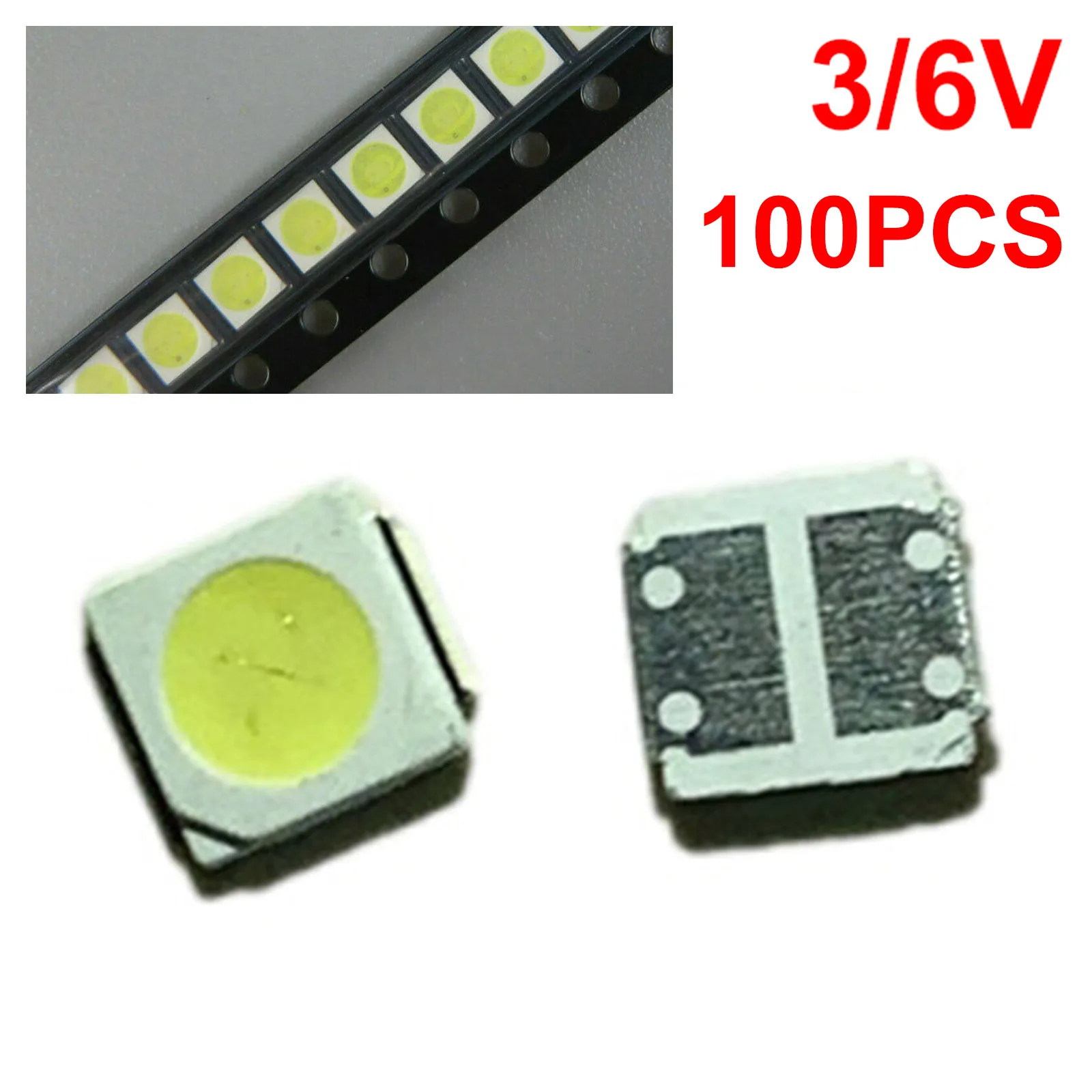 

New 100Pcs 3030 3V 6V 2W SMD Lamp Beads for LED TV Backlight Strip Bar Repair TV